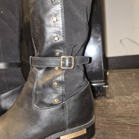 Vince Camuto Pelda Black leather Riding Boots 7M - Picture 10 of 12